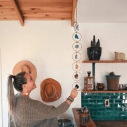 7 Chakras Steine Wand Dekoration Hänger -Herz Schmuck Geschaft 7 Chakras Edelsteine Kraftsteine Steine Chakra Farben Wanddekoration Deko Zuhause Aufhaengen Dekoration Boho Home Bohemian Hippie Spiritual JustStyle Schweiz2