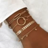 Armband Set Suerte -Herz Schmuck Geschaft Armband Set Armbandset Armketten Schmuck Accessoires Bohemian Suerte gold 1 378897