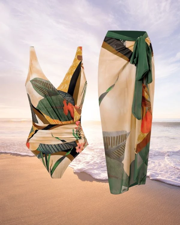 Badeanzug Mit Pareo Portofino 3 Badeanzug Mit Pareo Portofino