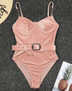 Badekleid Mary -Herz Schmuck Geschaft Bademode Badekleid Swimsuit Badeanzug cord gerippter stoff guertel Mary rosa 2 969252