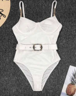 Badekleid Mary -Herz Schmuck Geschaft Bademode Badekleid Swimsuit Badeanzug cord gerippter stoff guertel Mary weiss 2 674875