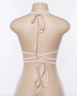 Bra Top Fluffy -Herz Schmuck Geschaft Bandage Bra Top Fluffy Fleece rosa pink Festivalstyle 7 161742