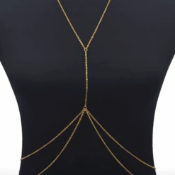 Bauch-Halskette Dulce -Herz Schmuck Geschaft Bauchkette Bauchhalskette Koerperschmuck Boho Bwachschmuck Dulce gold Detail 1 602344