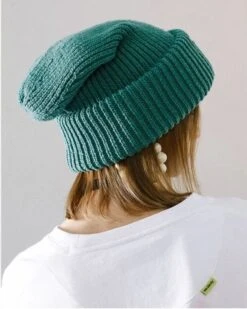 Beanie Mütze Identity -Herz Schmuck Geschaft Beanies Muetzen Beanie Unisex Damen Herren Wintermuetze oversized Kopfbedeckung gerippter Beanie New Identy gruen 2 575929