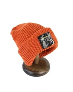 Beanie Mütze Identity -Herz Schmuck Geschaft Beanies Muetzen Beanie Unisex Damen Herren Wintermuetze oversized Kopfbedeckung gerippter Beanie New Identy orange 1 202009
