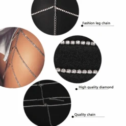 Beinkette Purpurina -Herz Schmuck Geschaft Beinkette Schmuck Accessoires Kette Glitzer Damen Glitzerkette Purpurina details 1 452315