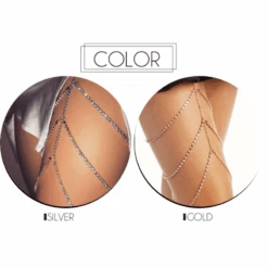 Beinkette Purpurina -Herz Schmuck Geschaft Beinkette Schmuck Accessoires Kette Glitzer Damen Glitzerkette Purpurina gold silber 1 751428