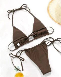 Bikini Brownie 7 Bikini Brownie -Herz Schmuck Geschaft Bikini Bademode Bikinis Triangel Brazil Slip String Tanga Boho braun Brownie 3 257139
