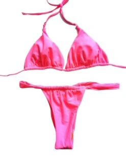 Bikini Bali -Herz Schmuck Geschaft Bikini Damen Bademode Bikinis Triangel String Brazilian Tanga Badehose Set JustStyle Bali rosa 6 728200