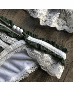 Bikini Sa Caleta -Herz Schmuck Geschaft Bikini Damen Bohemian Triangle Sommer Spitzen Sa Caleta gruen 3 893239