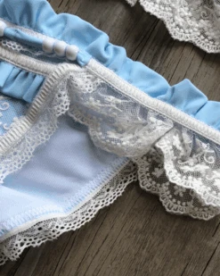 Bikini Sa Caleta -Herz Schmuck Geschaft Bikini Damen Bohemian Triangle Sommer Spitzen Sa Caleta hellblau 4 558305