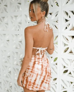 Dreiteiler Bikini Barbados -Herz Schmuck Geschaft Bikini Damen Dreiteiler Bademode Triangle Beach Cover Up Batik weiss orange Barbados 7