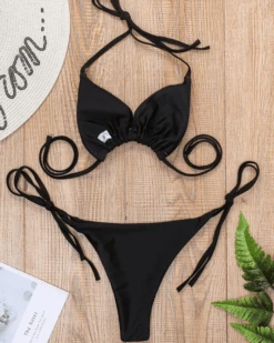 Bikini Marbella -Herz Schmuck Geschaft Bikini Triangle Brazil Glitzer Schwarz Bikiniset ELegant Marbella schwarz 2 429263