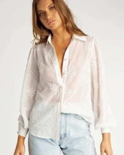 Boho Bluse Giulia -Herz Schmuck Geschaft Bluse Cutouts Blumen Baumwolle Cotton Sommerbluse Bohemian Boho Giulia weiss 2 644843
