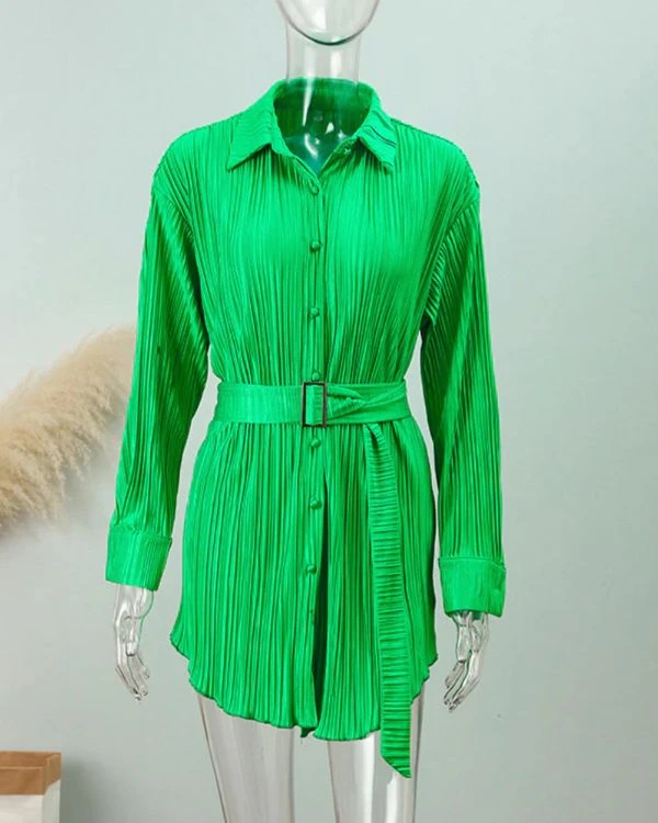 Plissee Blusen Kleid Serena – Bild 13