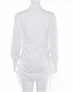 Bluse Kleid Allegra -Herz Schmuck Geschaft Blusenkleid Lange Bluse Damen Kleid Damen Taillierte Allegra weiss 2 400723