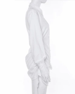 Bluse Kleid Allegra -Herz Schmuck Geschaft Blusenkleid Lange Bluse Damen Kleid Damen Taillierte Allegra weiss 3 750438