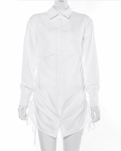 Bluse Kleid Allegra -Herz Schmuck Geschaft Blusenkleid Lange Bluse Damen Kleid Damen Taillierte Allegra weiss 4 283882