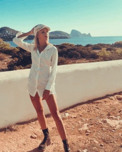 Bluse Kleid Allegra -Herz Schmuck Geschaft Blusenkleid Lange Bluse Damen Kleid Damen Taillierte Allegra weiss 8 188666