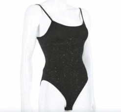 Body Shiny -Herz Schmuck Geschaft Bodysuit Body Einteiler Festivalstyle schwarz glitzer Shiny 1 470636