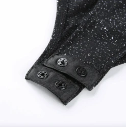 Body Shiny -Herz Schmuck Geschaft Bodysuit Body Einteiler Festivalstyle schwarz glitzer Shiny 5 943690