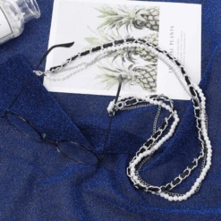 Multi Brillenkette Luxy 11 Multi Brillenkette Luxy -Herz Schmuck Geschaft Brillenkette Maskenkette Masken Accessoires Schmuck Sonenbrillenkette Brillenschmuck Multilayer Perlen Gliederkette Multi Luxy silber 1 507433