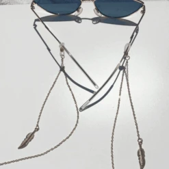 Brillenkette Feathers -Herz Schmuck Geschaft Brillenkette Sonnenbrilleketten Sommer Schmuck Accessoires Brillenschmuck gold Feathers 4 406752