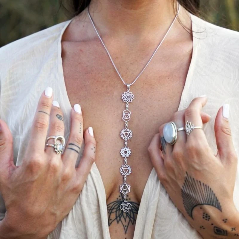 Chakra Kette - Sterling Silber 925
