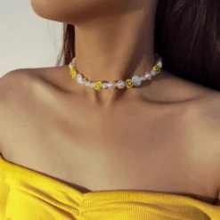 Choker Perlen Happy Smile