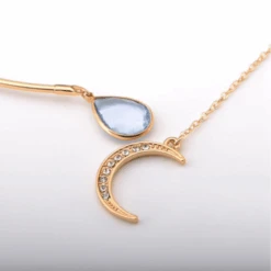 Choker Moonlight -Herz Schmuck Geschaft Choker Halskette Reifen Halsreifen Schmuck Bohemian Mond gold Moonlight 5 486142