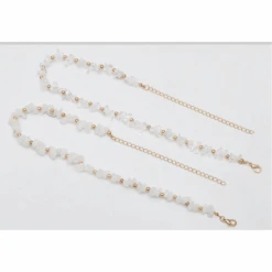 Choker Bermudas 14 Choker Bermudas -Herz Schmuck Geschaft Choker Halskette Schmuck Accessoires Stein Kette Bohemian Damen Bermuda transparent weiss 1 883815