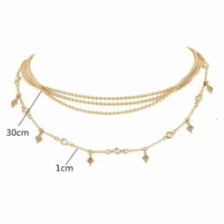 Choker Mia -Herz Schmuck Geschaft Choker Halskette Schmuck Damen Glitzer gold Mia 2 796460