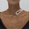 Choker Perlenkette Jasmin 1 Choker Perlenkette Jasmin -Herz Schmuck Geschaft Choker Halskette Schmuck Fashion Accessoires Damen Perlen gold Knoten Edel Jasmin 7 521175