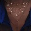 Choker Halsketten Universe Moonshine -Herz Schmuck Geschaft Choker Halsketten Set Multi Kettenset Damen Modeschmuck Schmuck Schweiz Fashion Just Style gold fein Mond Sterne Glitzer Shine Universe Moonshine 1