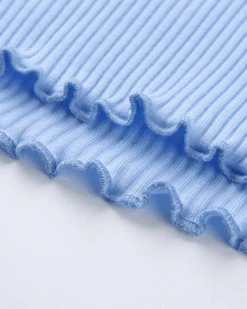 Crop Top Cherry -Herz Schmuck Geschaft Crop Top Tank Top knitted hellblau Kirsche Cherry 5 304794