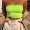 Bandeau Top Jana -Herz Schmuck Geschaft Crop Top Tanktop Bandeau Top Jana neongruen 3 897235