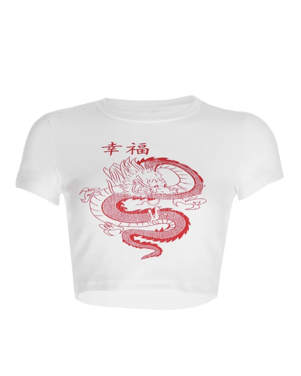 Crop T-Shirt Dragon 5 Crop T-Shirt Dragon – Bild 3