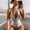 Dessous Bodysuit Sofia -Herz Schmuck Geschaft Dessous Lingerie Reizwasche Bodysuit Spitzen Mesh Lace Sofia weiss 11 488535
