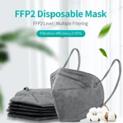 Grau FFP2 Atemschutzmaske | Zertifiziert -Herz Schmuck Geschaft FFP2 grau Atemschutzmasken Schutzmasken Masken Zertifiziert Schweiz kaufen 3