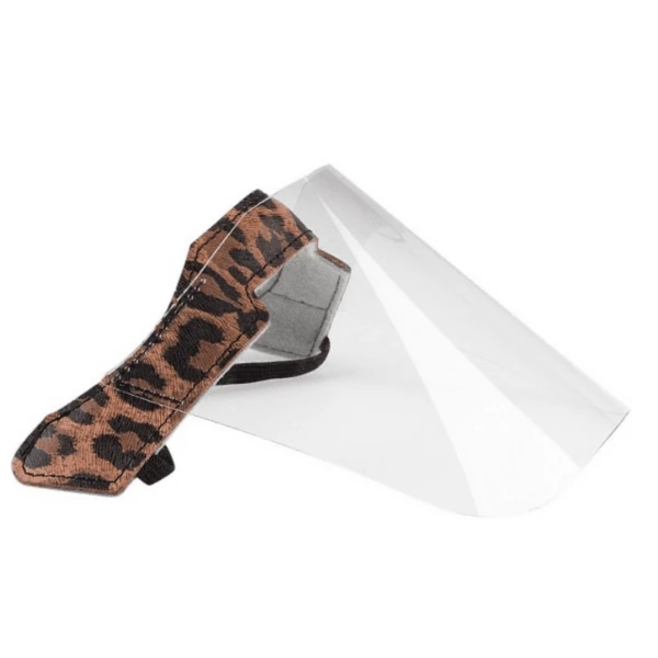 Face Shield | Gesichtsschild Brown Leopard – Bild 2