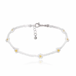 Farbige Perlen Halskette Blumen Daisy -Herz Schmuck Geschaft Farbige Perlenkette Halskette Choker Blumen Bohemian Schmuck Accessoires Ganseblumchen Daisy weiss gelb 1 269193