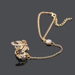 Finger Ring Shiny Leaf