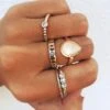Ring Set Golden Moon Stone -Herz Schmuck Geschaft Fingerringe Ring Ringsets Ringe Schlicht Fein Modeschmuck gold Steine Golden Moon Stone 1 651495