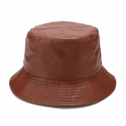 Kunstleder Fischerhut Luisa -Herz Schmuck Geschaft Fischerhut Bucketat Damen Kopfbedeckung Hut Kunstleder Luisa braun 1 405730