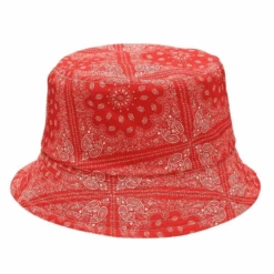 Fischerhut Paisley -Herz Schmuck Geschaft Fischerhut Buckethat Sommerhut Hut Unisex Bandana Paisley Muster rot 1 899827