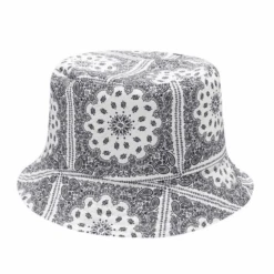Fischerhut Paisley -Herz Schmuck Geschaft Fischerhut Buckethat Sommerhut Hut Unisex Bandana Paisley Muster weiss 1 337753