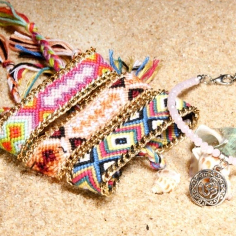 Geknöpfte Fusskette Boho Island – Bild 7