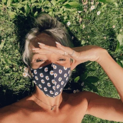 Gesichtsmaske Daisy -Herz Schmuck Geschaft Gesichtsmaske Hygienemaske Fashion Style Maske Damen Blumen Daisy 5 277014