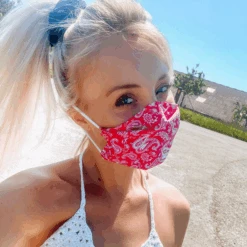 Gesichtsmaske Bandana Rot 7 Gesichtsmaske Bandana Rot -Herz Schmuck Geschaft Gesichtsmaske Stoffmaske Hygienemaske Covid19 Baumwolle Herren Damen Bandana rot 1 156656