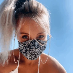 Gesichtsmaske Bandana Schwarz -Herz Schmuck Geschaft Gesichtsmaske Stoffmaske Hygienemaske Covid19 Baumwolle Herren Damen Bandana schwarz 6 528266